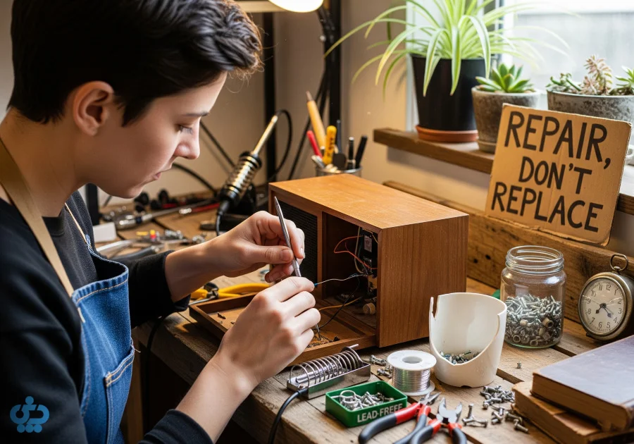 تعمیر رادیوی چوبی قدیمی