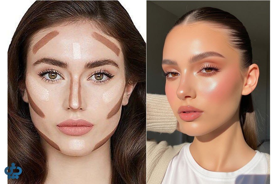 آرایش متناسب با فرم صورت قلبی