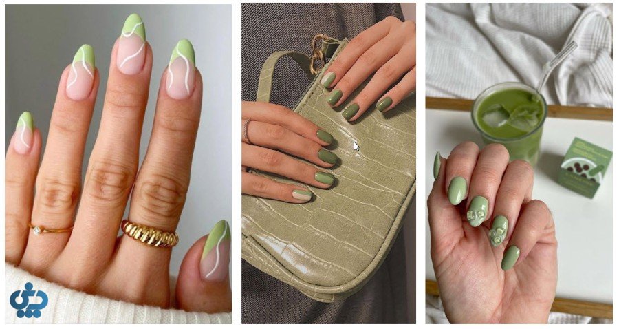 مدل ناخون سبز ماچا