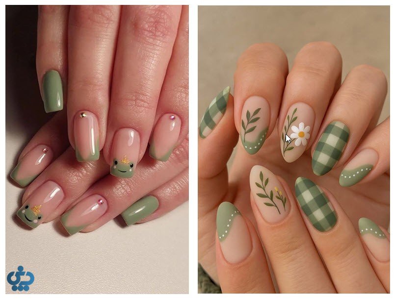 مدل ناخون سبز ماچا