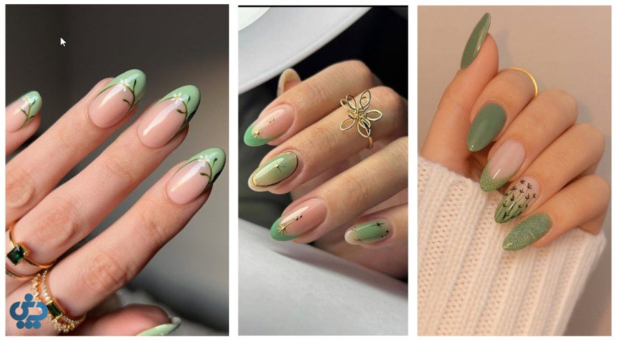 مدل ناخون سبز ماچا