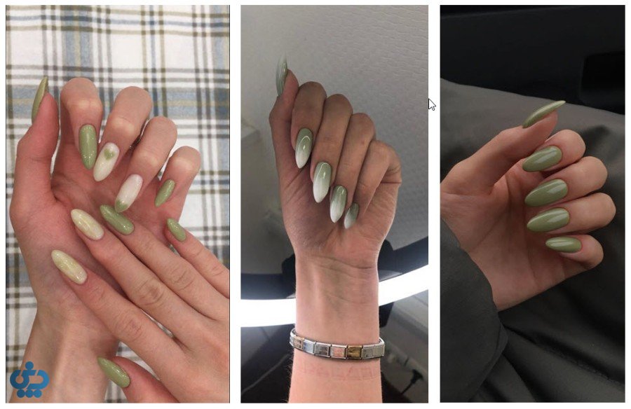 مدل ناخون سبز ماچا