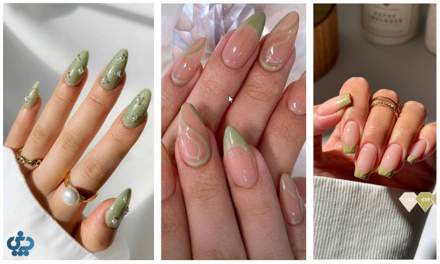 مدل ناخون سبز ماچا