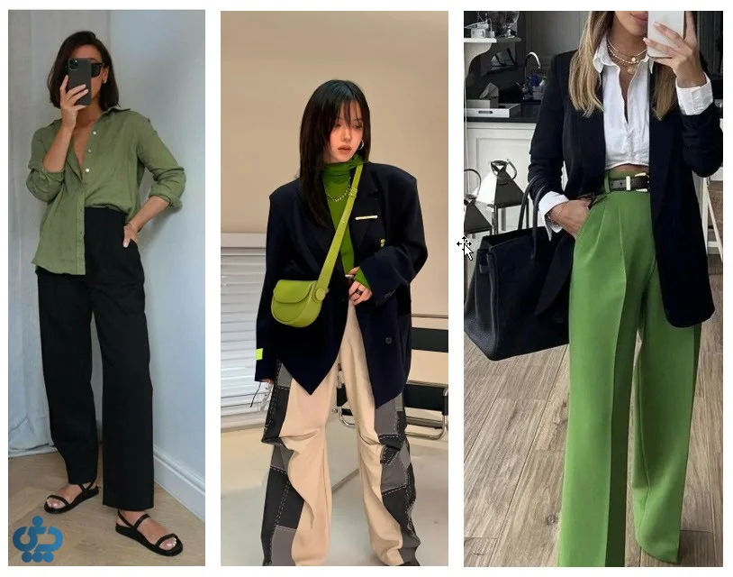 ترکیب رنگ سبز ماچا با مشکی