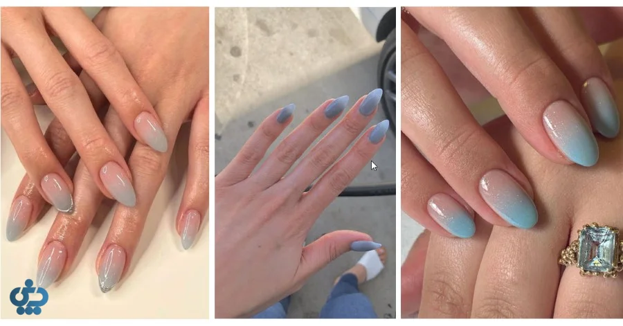 مدل ناخون آبی مه آلود برای تمامی فصول