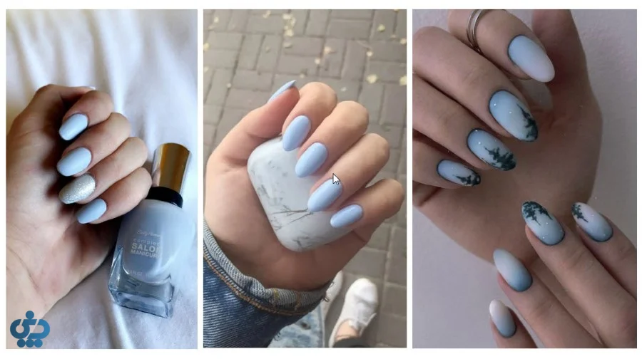 مدل ناخون آبی مه آلود برای تمامی فصول