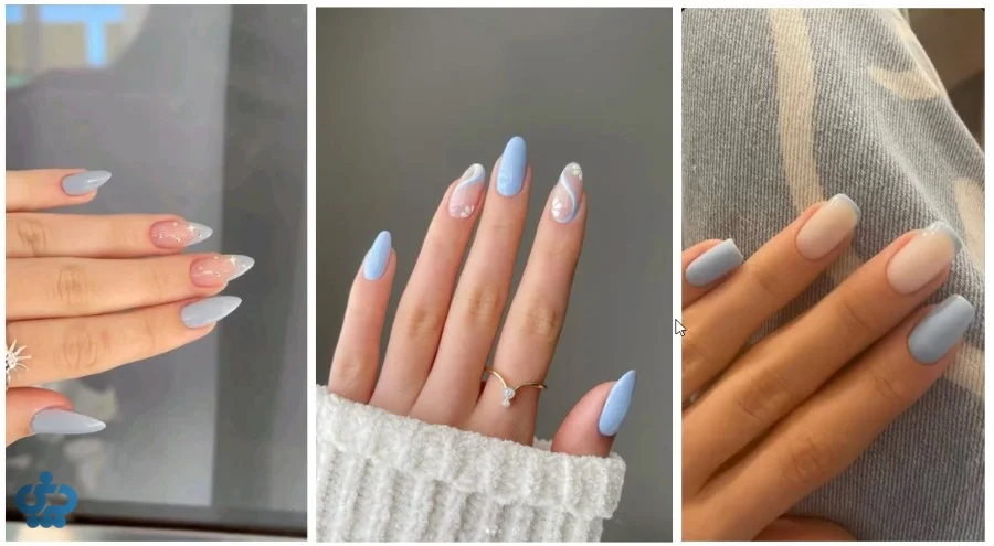 مدل ناخون آبی مه آلود برای تمامی فصول