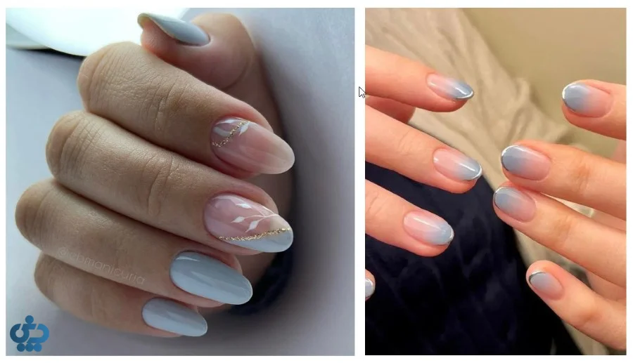 مدل ناخون آبی مه آلود برای تمامی فصول