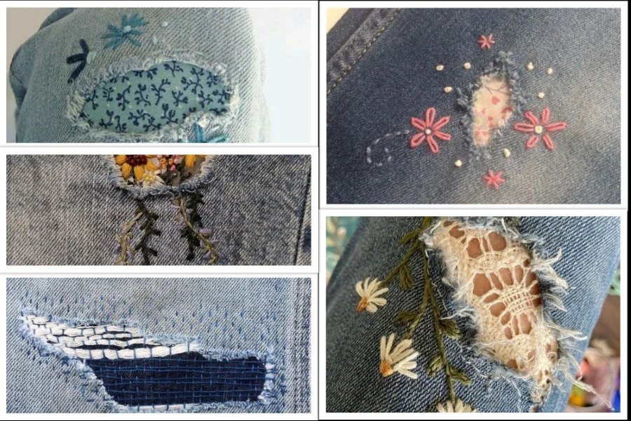 آموزش ترمیم پارگی لباس با گلدوزی | ایده‌ها و تکنیک‌های خلاقانه