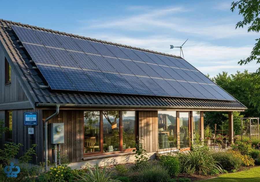 پنلهای خورشیدی بر روی سقف خانه