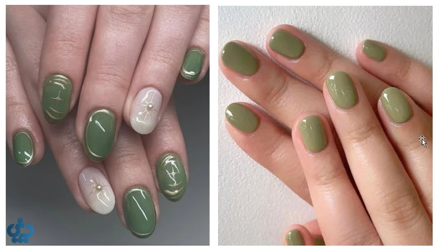 مدل ناخون سبز ماچا