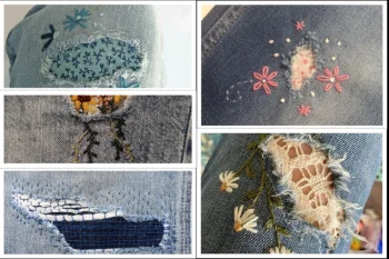 آموزش ترمیم پارگی لباس با گلدوزی | ایده‌ها و تکنیک‌های خلاقانه