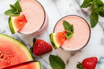 آموزش کامل طرز تهیه اسموتی هندوانه و موز