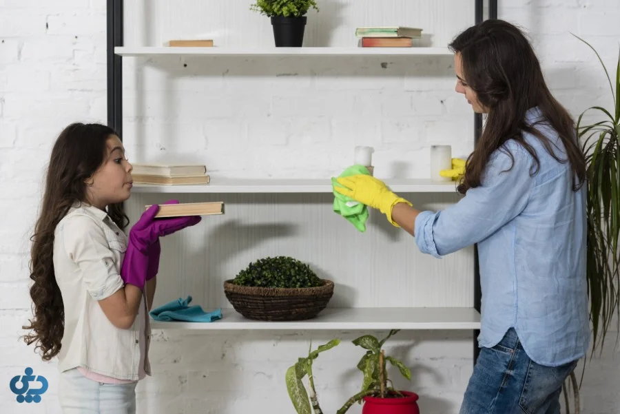 مرتب کردن خانه با کودک