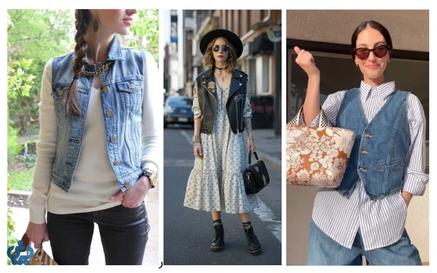 استایل با وست جین یا چرمی