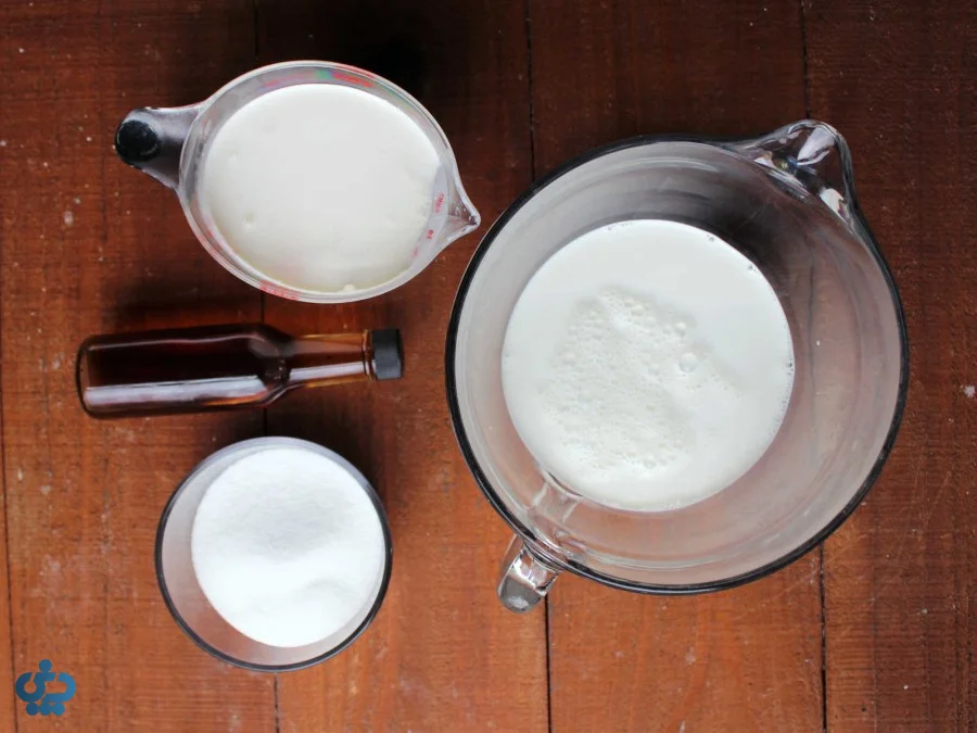 مواد لازم برای بستنی وانیلی