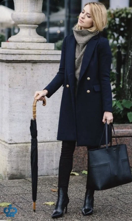 استایل با سرمه ای و خاکستری