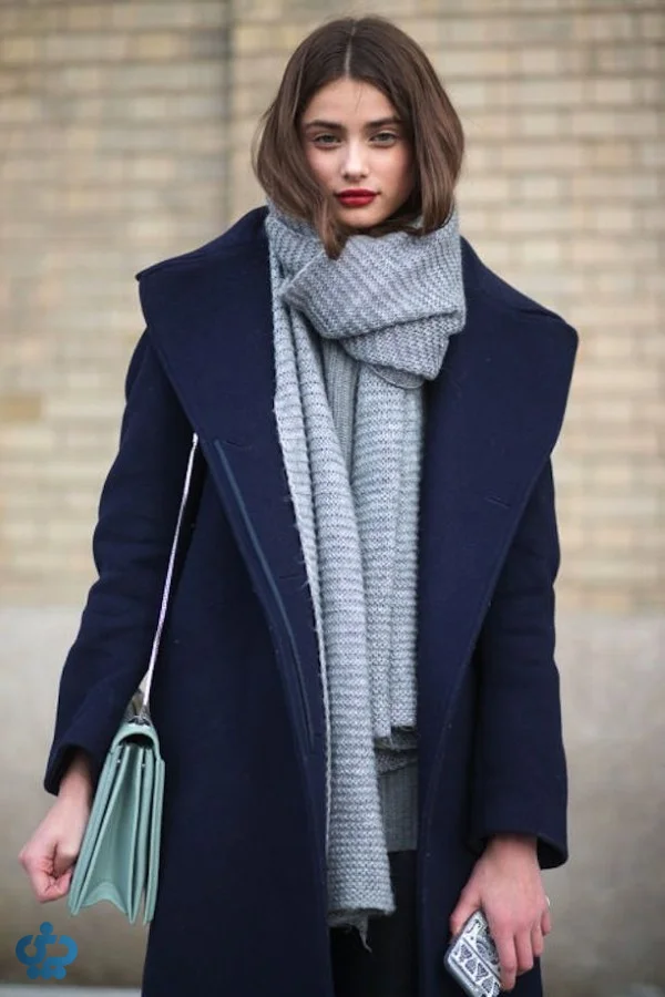 استایل با سرمه ای و خاکستری