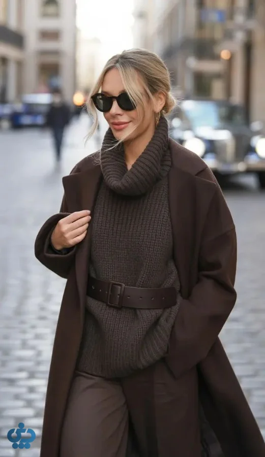 استایل مونوکروم یا تک رنگ زمستانی