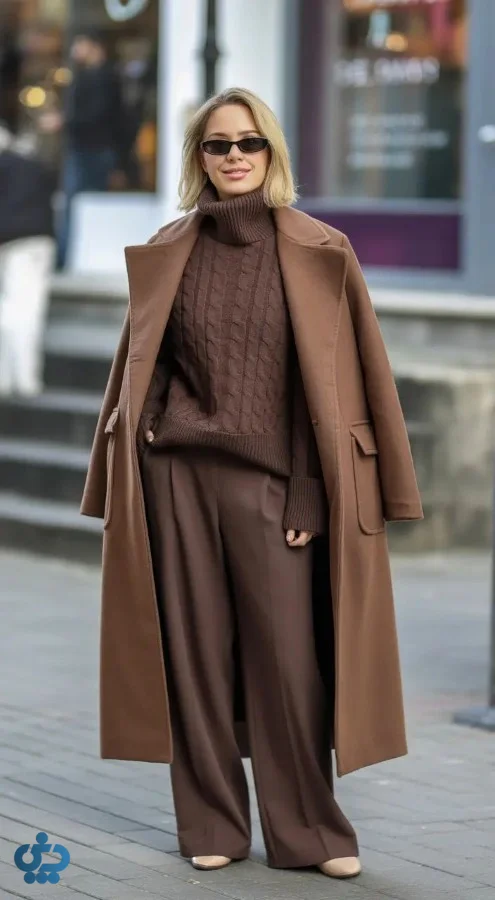 استایل مونوکروم یا تک رنگ زمستانی