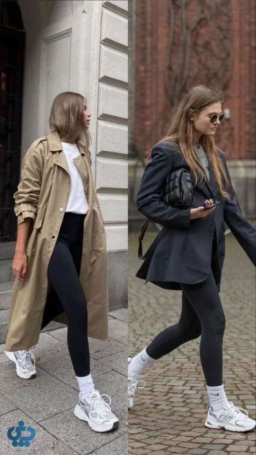 استایل زمستانی با جوراب سفید و رنگی