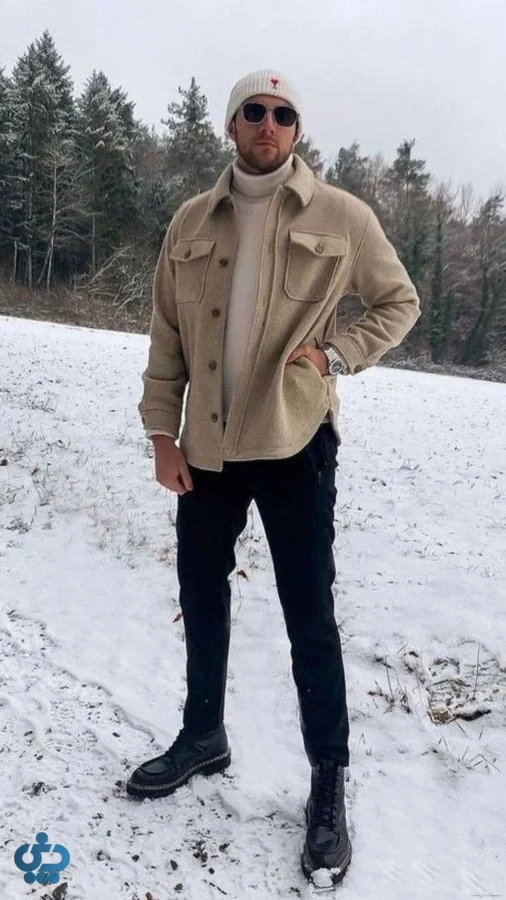 استایل با کت مردانه برای زمستان