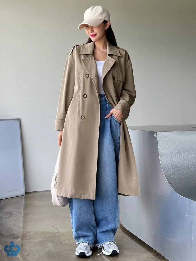 ایده استایل با ترنج کت بژ