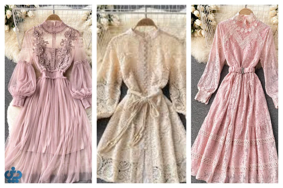 ست کردن لباس‌های توری