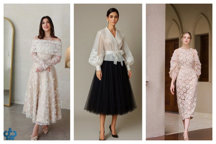 ست کردن لباس‌های توری برای مهمانی