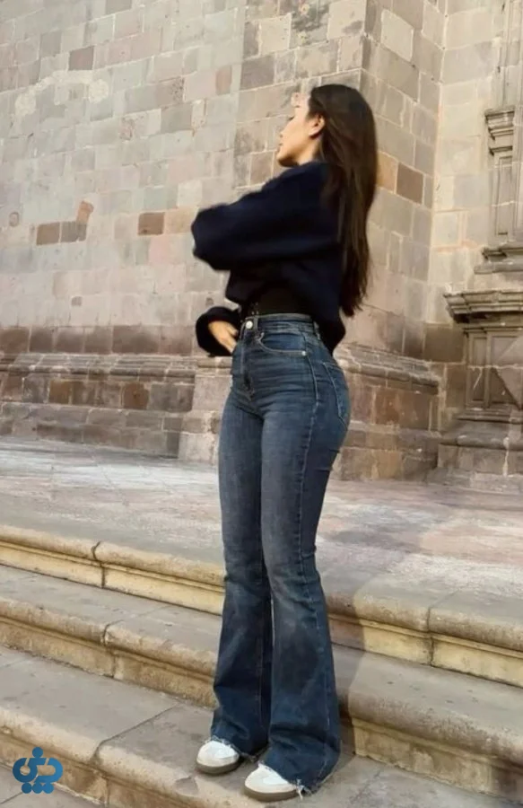 شلوار جین دمپا گشاد و بوت‌کات