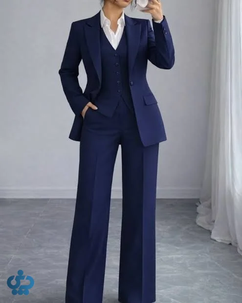 استایل رسمی زنانه با رنگ آبی تیره