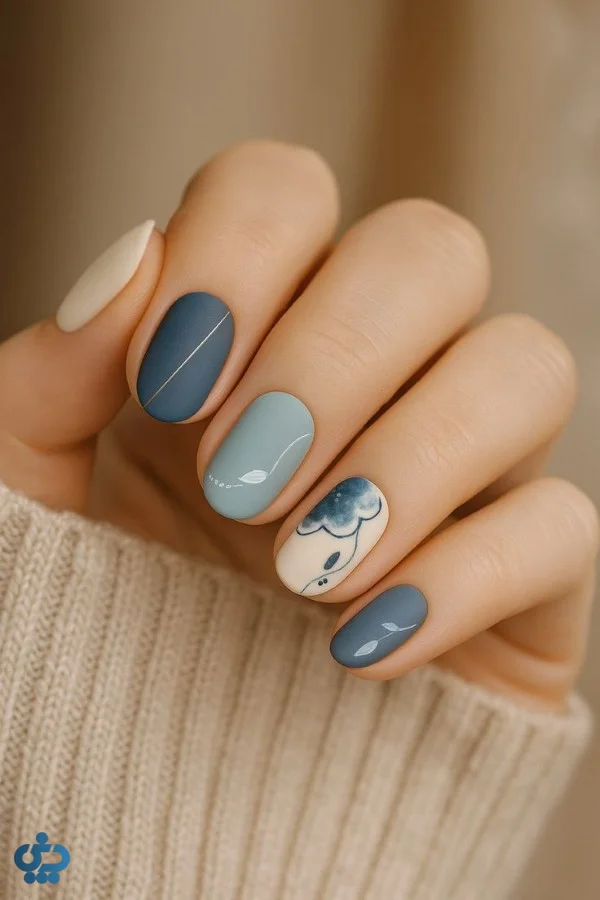 ایده طراحی آبی مه آلود