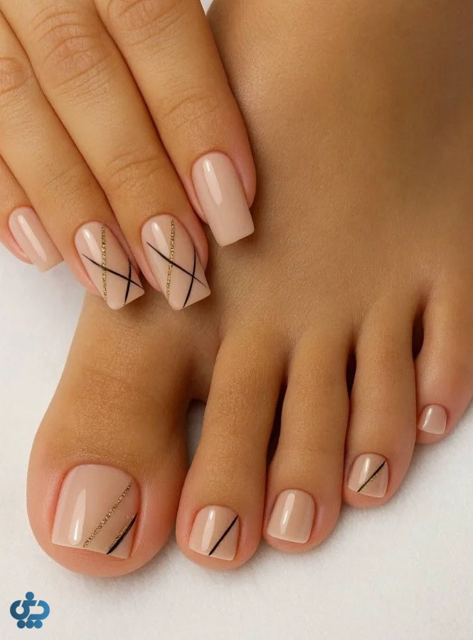 ایده طراحی ناخن پا