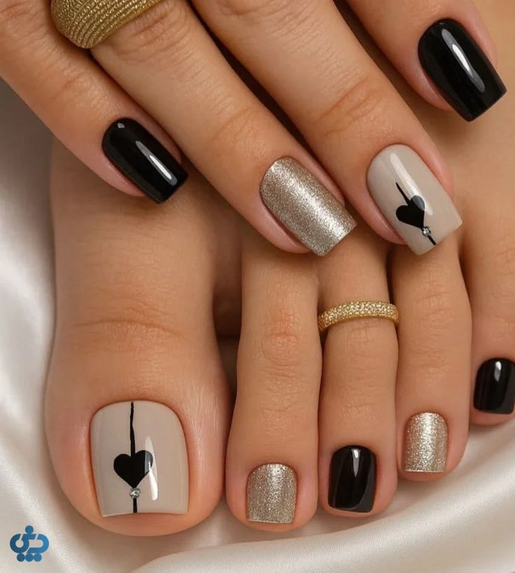 ایده طراحی ناخن پا