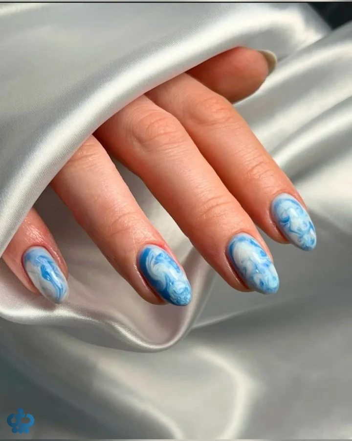 طراحی سنگی آبی مه آلود