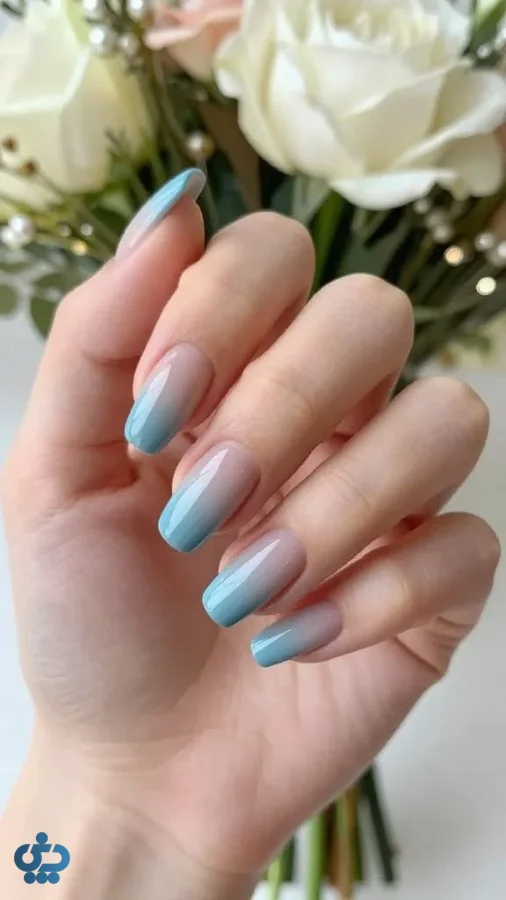 طراحی آمبره آبی آسمانی
