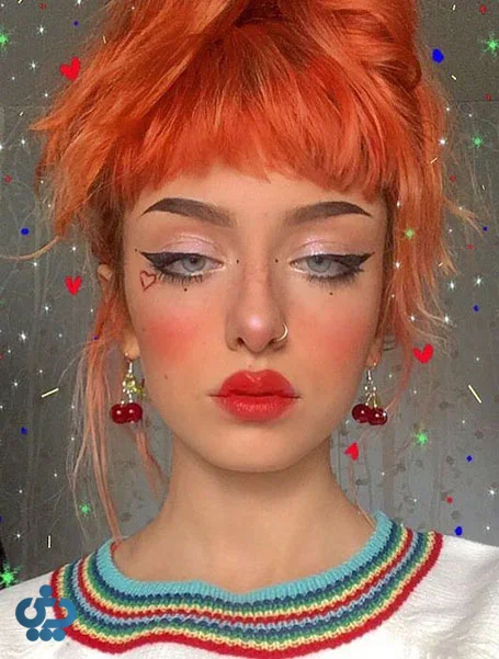 آرایش استتیک ای‌گرل با کک‌ومک و قلب کوچک