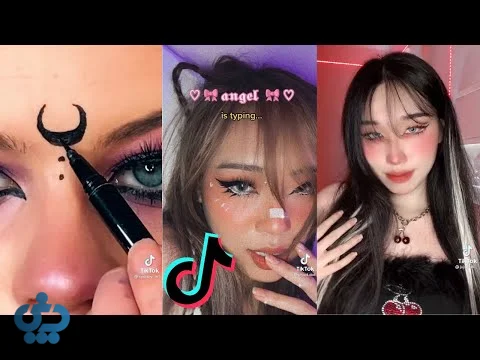 نمای آموزش مرحله‌ای آرایش ای‌گرل برای تمرین خط چشم